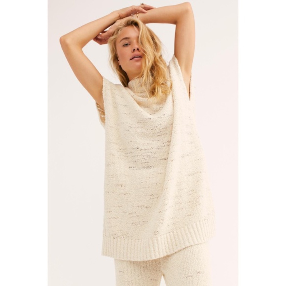 NWT FREE PEOPLE BEACH WHITE SAND JUMPER TOP